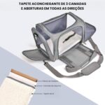 Bolsa de Transporte para Pets, Tamanho Médio 40x25x25cm, para Cães e Gatos até 8kg, Dobrável, Ventilada, Impermeável - Imagem 8