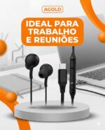 Fone de Ouvido Cabo Tipo C, Fone Com Entrada USB-C, Fone de Ouvido com Fio USB-C In-Ear com Microfone e Controle de Volume para Notebook, Computador e Celular, Ideal para Trabalho e Reuniões - Imagem 7
