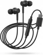 Fone de Ouvido Cabo Tipo C, Fone Com Entrada USB-C, Fone de Ouvido com Fio USB-C In-Ear com Microfone e Controle de Volume para Notebook, Computador e Celular, Ideal para Trabalho e Reuniões