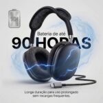 Fone de Ouvido Bluetooth 6.0, Over Ear com Redução de Ruído, Drivers 40mm, Microfone para Chamadas, Bateria até 90h, Entrada P2 e Cartão de Memória, Headphone Sem Fio - Premium - Imagem 2