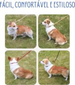 Guia Unificada para Pets em Nylon Reforçado 137cm com Alça de Mão Resistente e Segura para Passeios (Azul) - Imagem 4