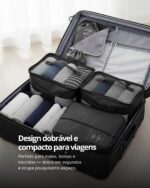 Kit Organizador de Mala de Viagem com 7 Peças, Bolsas para Roupas, Sapatos e Acessórios – Organização Inteligente, Economia de Espaço e Separação de Itens Limpos e Sujos (Rosa) - Imagem 3
