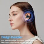 Fone de Ouvido Condução Ossea Bluetooth 5.3, Estéreo Hi-Fi, Longa Autonomia, Estojo com Display LED, Controle por Toque, Fone Esportivo Abertos com Clip para Corrida, Atividades ao ar livre - Imagem 2