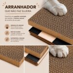 Casa para Gato com 2 Arranhadores e Rampa – Toca 2 em 1 Modelo Kubo com Almofada - Imagem 7