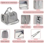 Bolsa de Transporte para Pets, Tamanho Médio 40x25x25cm, para Cães e Gatos até 8kg, Dobrável, Ventilada, Impermeável - Imagem 3