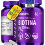 Biotina 45 mcg – Cápsulas Veganas para Cabelo, Pele e Unhas | Suplemento Vitamínico Natural | Sem Glúten, Sem OGM | 60 Cápsulas
