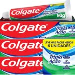 Creme Dental Colgate Tripla Ação Menta Original 90g 6 unidades