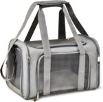 Bolsa de Transporte para Pets, Tamanho Médio 40x25x25cm, para Cães e Gatos até 8kg, Dobrável, Ventilada, Impermeável