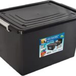 Arqplast - Organizadora 56L Com Tampa Preta Trava Prata Arqplast 25793