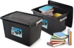 Arqplast - Organizadora 56L Com Tampa Preta Trava Prata Arqplast 25793 - Imagem 3