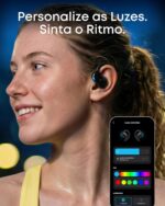 soundcore V20i da Anker, Fone de Ouvido Bluetooth 5.4 aberto e esportivo, Luzes Led com sincronização de música, Ganchos ajustáveis, Ultraconfortáveis, Encaixe perfeito, IP55, 36H de reprodução, Preto | Open-Ear, Luzes Led Sincronização Música, Ganchos Ajustáveis, Ultraconfortáveis, IP55, Encaixe Perfeito, OWS - Imagem 5